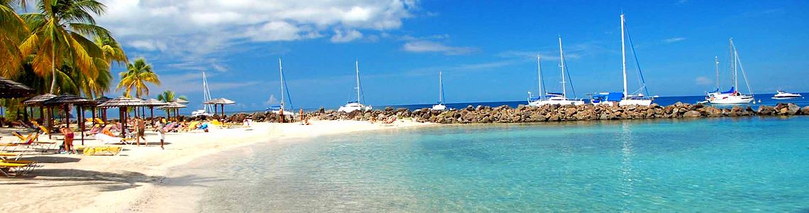 Beautiful beaches from MARTINIQUE