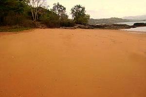Mayotte brown sand beach