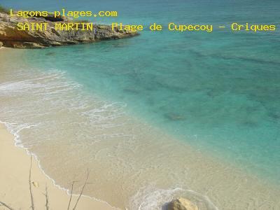 Beach of Cupecoy - Creeks, SAINT MARTIN Beach