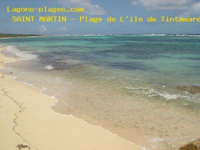 Beach of the island of Tintamare - Lagoon, SAINT MARTIN Beach