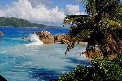 Beach Anse potatoes La Digue, SEYCHELLES ISLANDS Beach