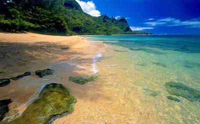 USA, KAUAI HAWAII BEACH AKA MAKUA