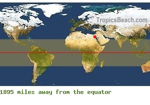 Equatorial distance from Hurghada, EGYPT !